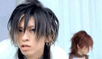 An animated gif of Gou from the visual kei band Megamasso.