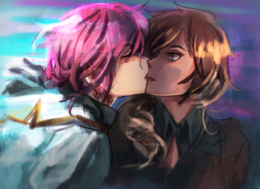 redraw of Scien's kiss CG but with Symphore instead of Ceres