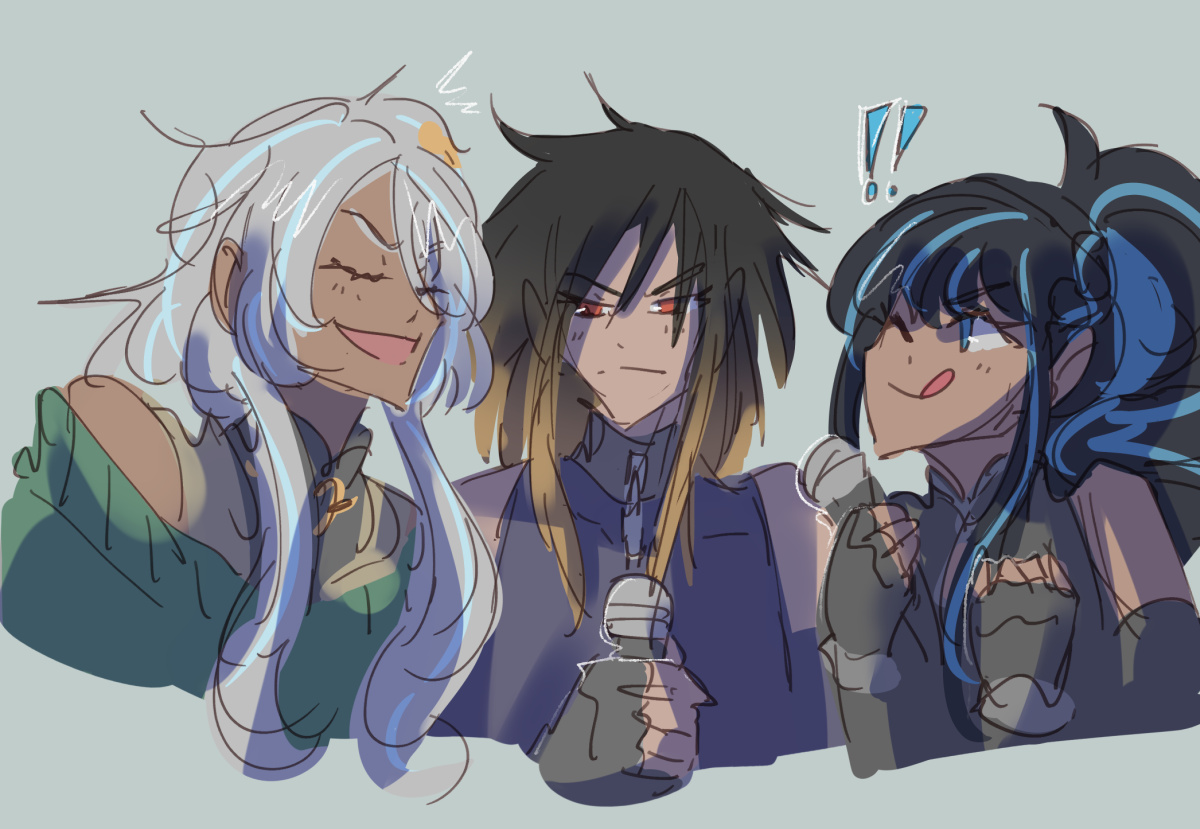 Odell and Accelera making Albel sing karaoke with them.