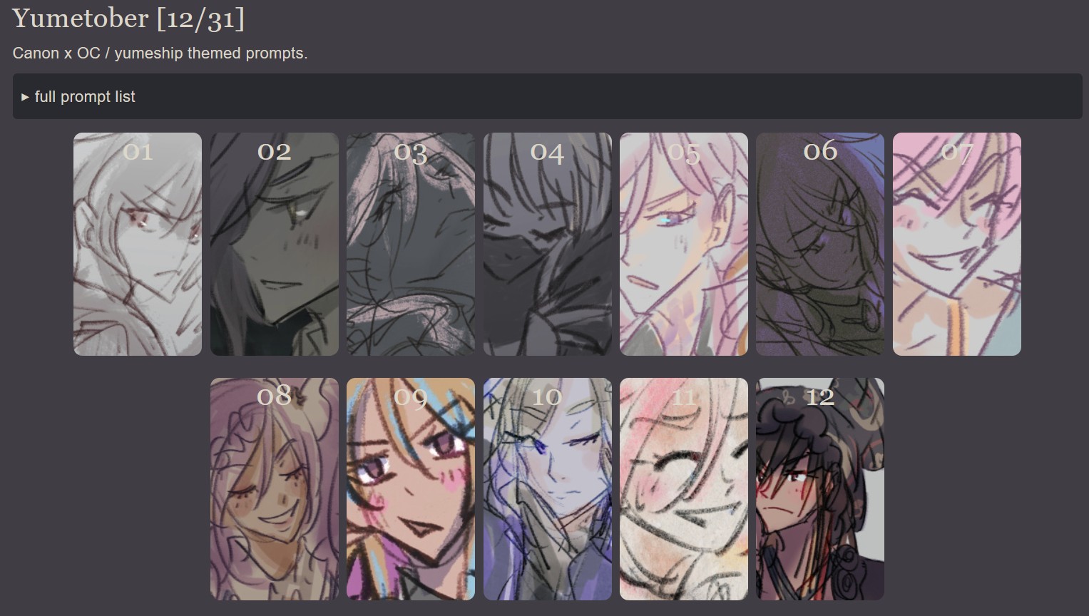 A banner showing thumbnails for Yumetober 2025