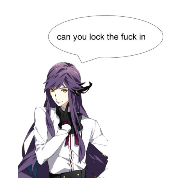 A smirking sprite of Mizuki with a text bubble reading 'can you lock the fuck in'